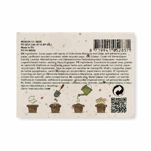 GROW ME Notizblock mit Blumensamen