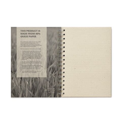 GRASS BOOK DIN A5 Notizbuch Graspapier