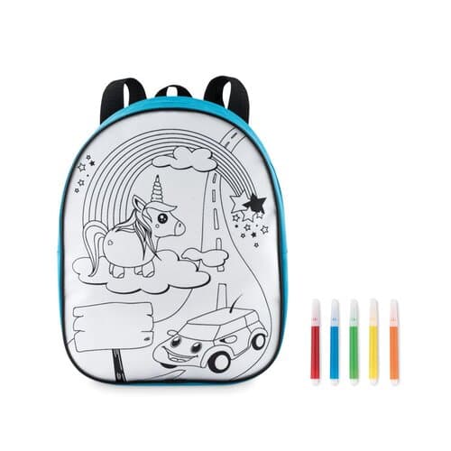 BACKSKETCHY Rucksack mit 5 Filzstiften