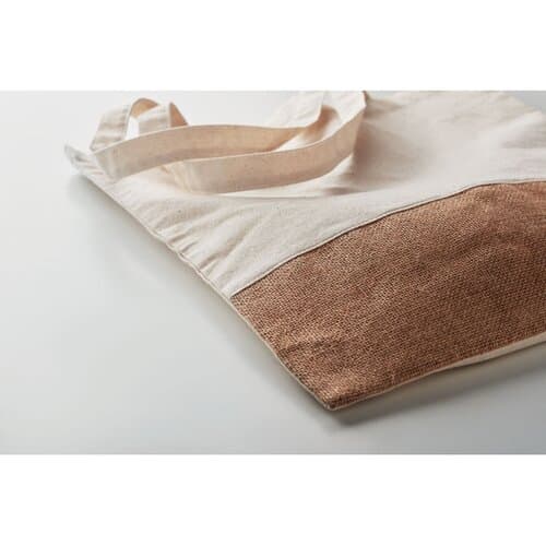 INDIA TOTE Einkaufstasche mit Jutebesatz