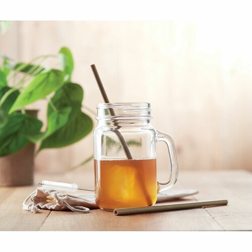 NATURAL STRAW Bambus Trinkhalme-Set
