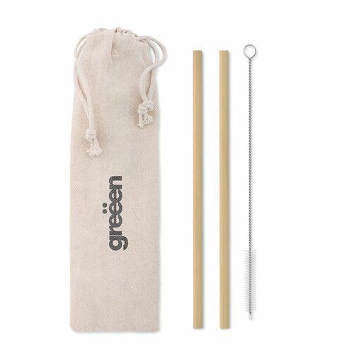 NATURAL STRAW Bambus Trinkhalme-Set