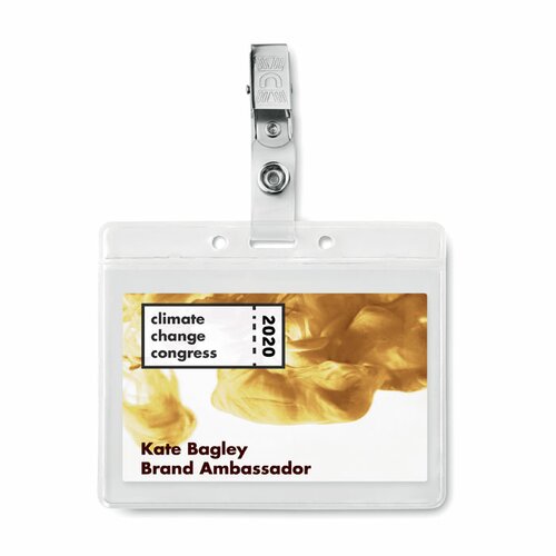 CLIPBADGE Transparente Kartenhülle