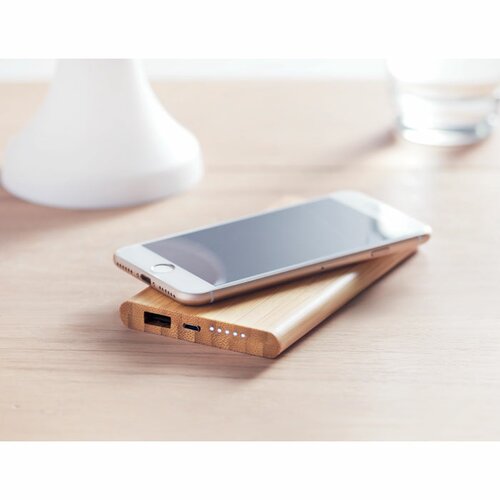 ARENA Induktive Powerbank Bambus