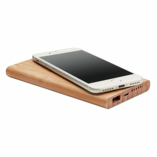 ARENA Induktive Powerbank Bambus