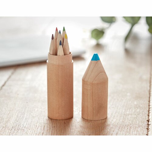 PETIT COLORET Holzbox mit 6 Stiften