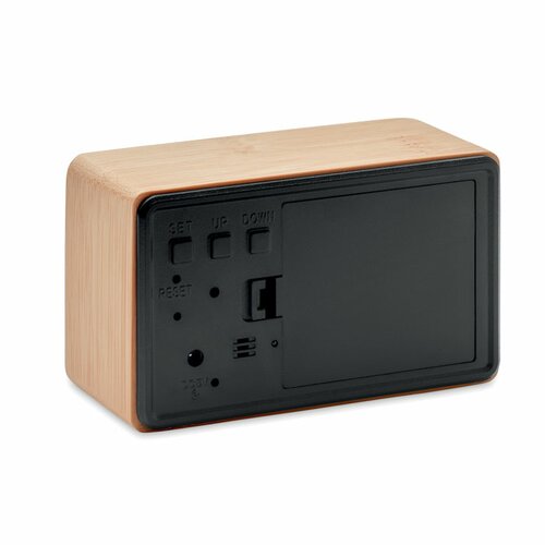 MIRI CLOCK LED Tisch Uhr Bambus