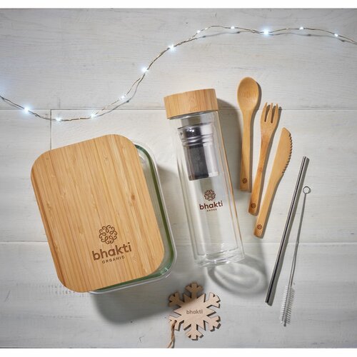 TUNDRA LUNCHBOX Lunchbox Glas mit Bambus