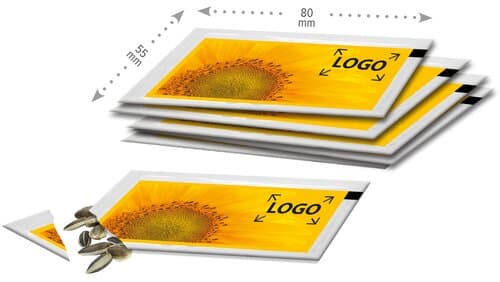 Samentütchen Zwergsonnenblume 80 x 55 mm