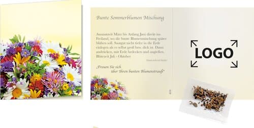 Klappkärtchen Bunte Blumenwelt