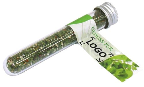 Reagenzglas Salatkräuter