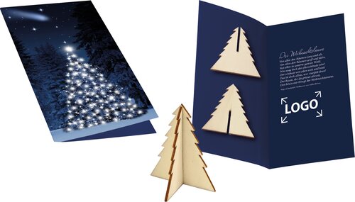Weihnachtskarte Wintertanne