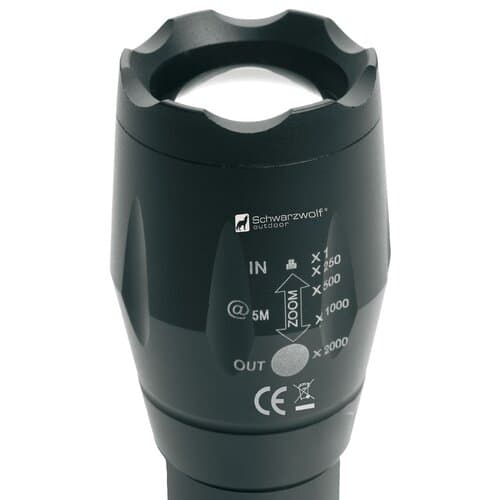 wolf outdoor® DELGADA wiederaufladbare CREE T6 Taschenlampe