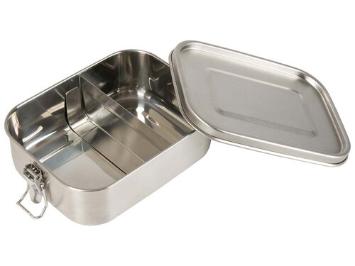 Edelstahl-Lunchbox mit Trennsteg und Silikondichtung, 800 ml
