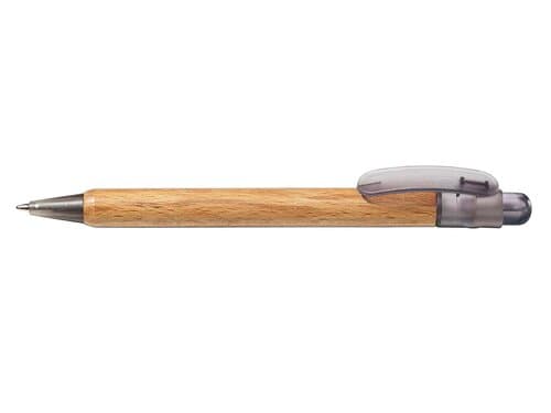 Holz-Druckkugelschreiber Prisma, transparente Funktionsteile