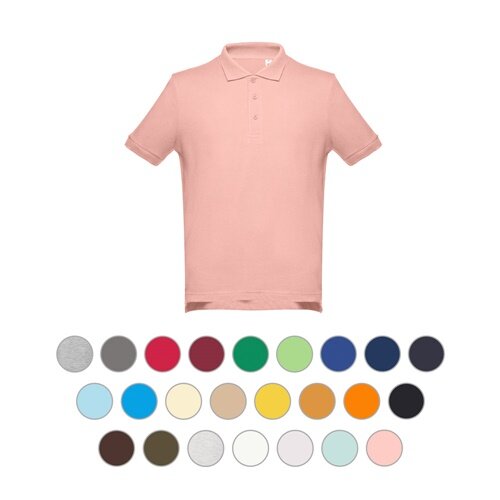 THC ADAM. Kurzarm-Poloshirt aus Baumwolle für Herren
