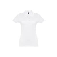 THC EVE WH Kurzarm-Poloshirt mit Gürtel für Damen aus kardierter Baumwolle