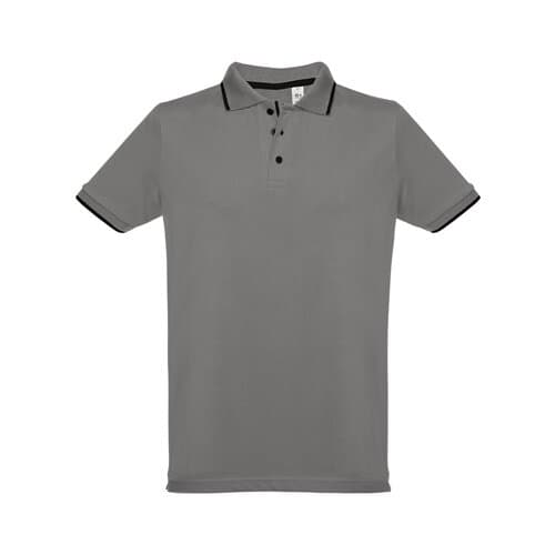 THC ROME. Zweifarbiges Baumwoll-Poloshirt für Herren