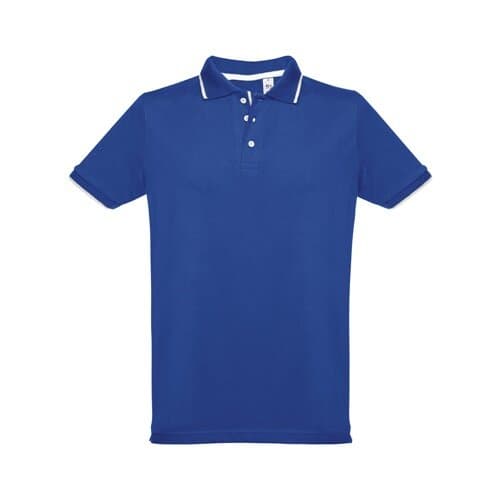 THC ROME. Zweifarbiges Baumwoll-Poloshirt für Herren