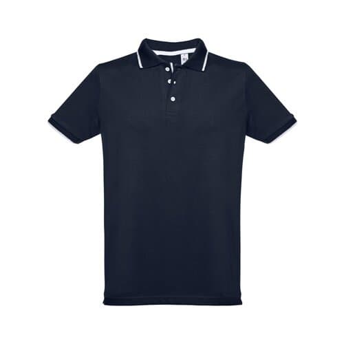 THC ROME. Zweifarbiges Baumwoll-Poloshirt für Herren