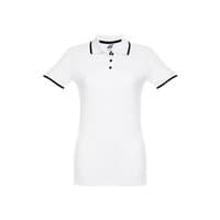 THC ROME WOMEN WH Zweifarbiges Baumwoll-Poloshirt für Damen