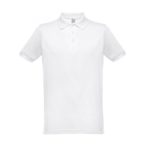 THC BERLIN WH. Kurzärmeliges Herren-Poloshirt. Farbe Weiß