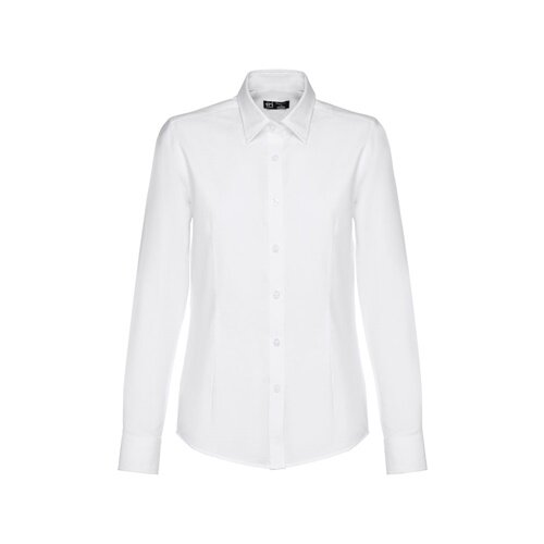 THC TOKYO WOMEN WH. Langärmeliges Oxford-Hemd für Frauen. Weiße Farbe