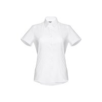 THC LONDON WOMEN WH Kurzärmeliges OxfordHemd für Damen Weiße Farbe