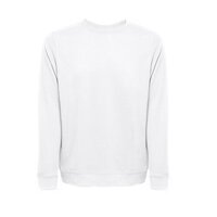THC COLOMBO WH Sweatshirt unisex aus italienischem Frottee ohne Krempel Weiße Farbe