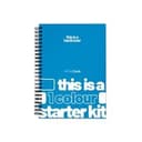 HARDCOVER A5 STARTER KIT - 1 COLOUR. Starterset A5 „Infinitebook“ mit flexiblem Einband und Ringbindung, vollfarbige Personalisierung auf Vorder- und Rückseite möglich