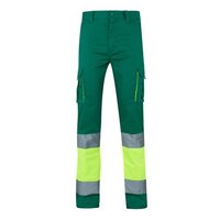 VL ZEUS LARGE. Zweifarbige Stretch-Hose mit mehreren Taschen (240 g/m²), aus Baumwolle (46 %), EME (38 %) und Polyester (16 %)