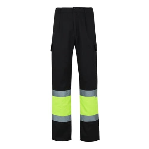 VL POSEIDON. Zweifarbige Twill-Hose mit mehreren Taschen (210 g/m²), aus Baumwolle (20%) und Polyester (80%)