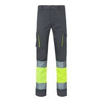 VL ZEUS. Zweifarbige Stretch-Hose mit mehreren Taschen (240 g/m²), aus Baumwolle (46 %), EME (38 %) und Polyester (16 %)