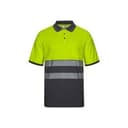 VL ACHELOUS. Zweifarbiges Piqué-Poloshirt (150g/m²) mit kurzen Ärmeln, aus Baumwolle (55%) und Polyester (45%)