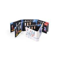 FLASH DRIVE SHOWCASE Muster-Set bedruckte USB-Sticks