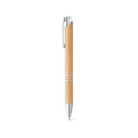 BETA BAMBOO Kugelschreiber aus Bambus mit Clip und Details aus Metall