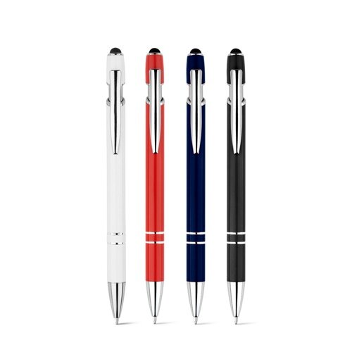 NEIL. Kugelschreiber mit Gehäuse aus recyceltem Aluminium (100% rAL) und Touch-Pen Druckknopf