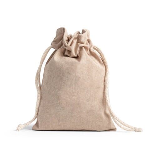 GIBRALTAR. Geschenkbeutel aus recycelter Baumwolle (70%), Polyester (30% rPET) (140 g/m²)