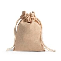 GIBRALTAR. Geschenkbeutel aus recycelter Baumwolle (70%), Polyester (30% rPET) (140 g/m²)