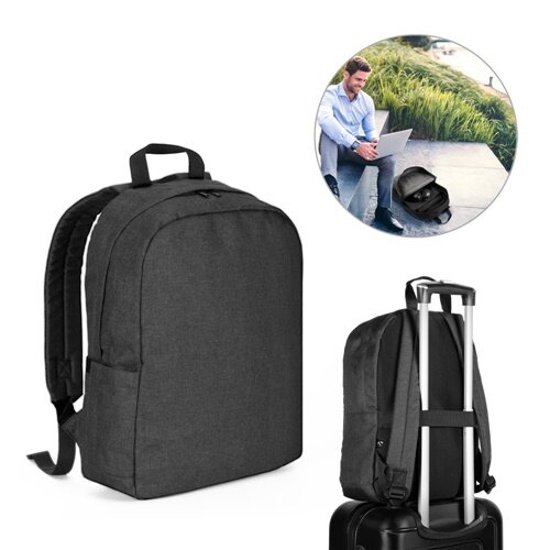 GIJON. Laptop-Rucksack aus 600D recyceltem Polyester, HD und Innenfutter aus 210D recyceltem Polyester