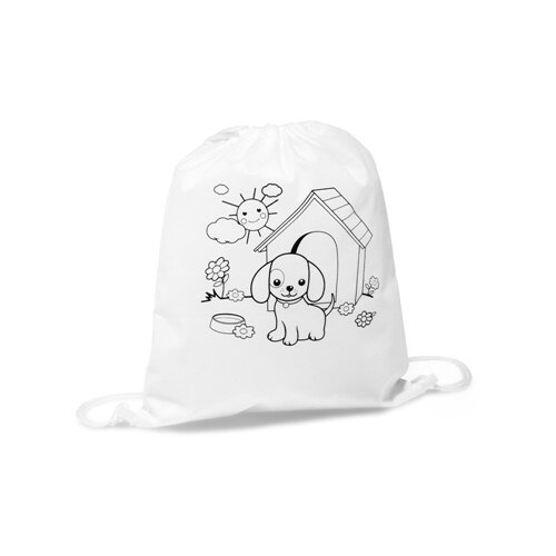DRAWS. Kinder-Kordelbeutel zum Ausmalen (80 g/m²)