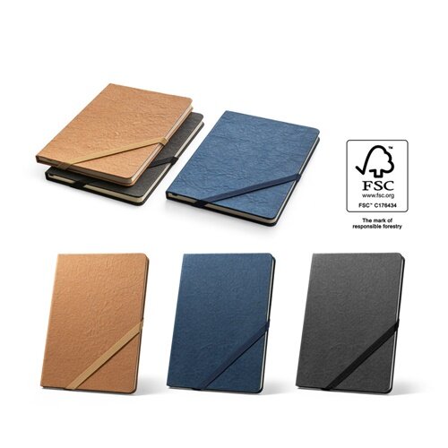 HUXLEY. A5-Notizblock aus wasserfestem Papier mit linierten Seiten aus FSC™-zertifiziertem Material und anderen kontrollierten Materialien