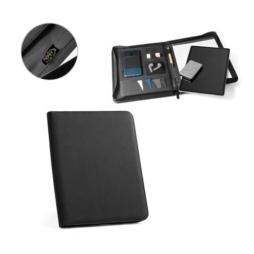 EMERGE FOLDER. A4 Mappe aus recyceltem Polyester (100% rPET) 300D mit Reißverschluss