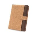 FIELDING. Mappe A5 aus Kork und recyceltem Polyester (100 % rPET) mit abnehmbarem Notizblock