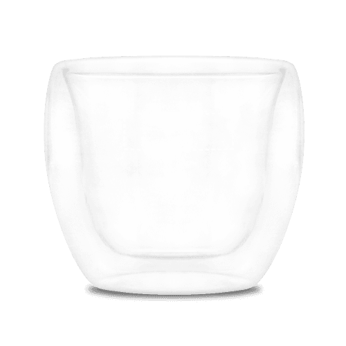EXPRESSO. Borosilikatglas-Kaffee-Set mit 2 Gläsern – Druckbeispiel Laser, 1-farbig, 3 x 1 cm - Seitlicher Körper
