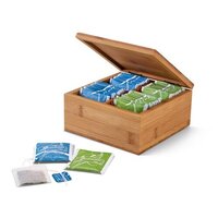 ARNICA Teebox aus Bambus mit 4 Fächern und einem Magnetverschluss