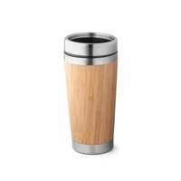 PIETRO Reisebecher aus Bambus und Edelstahl 500 ml