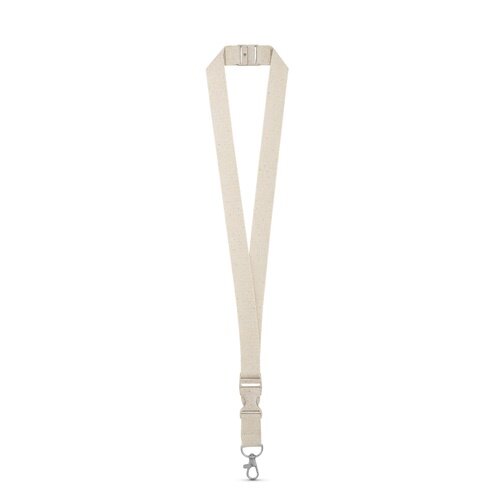 BALLINA. Lanyard aus 100% Baumwolle mit Metallkarabiner