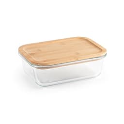 PORTOBELLO. Lunchbox. Hermetische Dose aus Borosilikatglas und Bambusdeckel 1000 mL – Bild 1