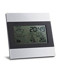 DENE Tischwetterstation mit LCDBildschirm aus Aluminium und ABS